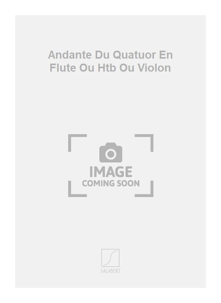 Andante Du Quatuor En Flute Ou Htb Ou Violon